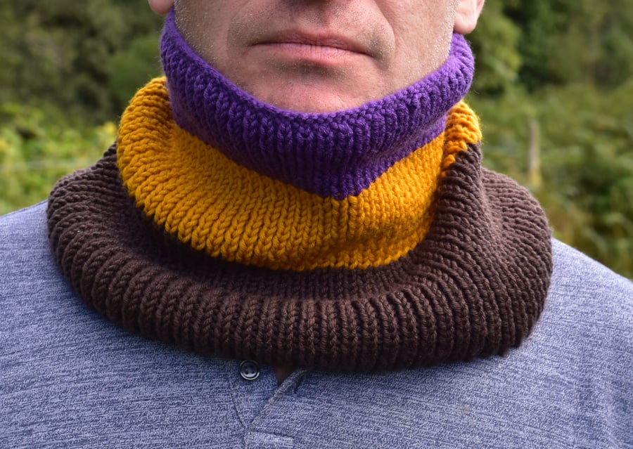 Neck Warmer Designer Mens Snoods Merino Wool Neck Warmer Handmade