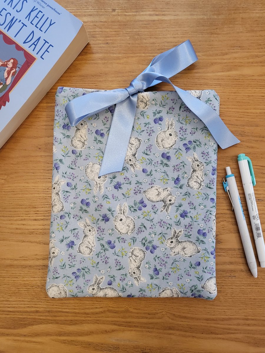 Blue Bunny Paperback Book Sleeve
