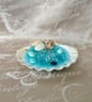 Mermaid Lagoon Candle in a Real Seashell – Handmade Ocean Decor