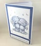 Our Anniversary card - cute bear couple with daisies - Image 7