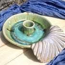 Candle Stick Holder Dish - Sea Themed