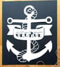 Large Bespoke Custom Personalised Unique Anchor Name papercut - Image 1