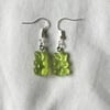 Green Gummy Bear Earrings