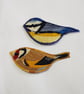 Blue tit textile brooch - Image 4