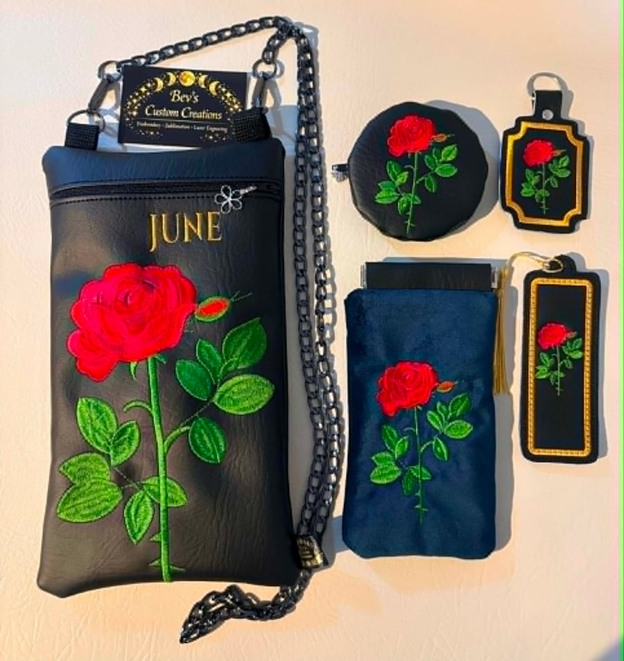 June Birth Flower Gift Set - Embroidered Bundle