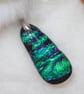 Turquoise and Blue Dichroic Glass Pendant - 1243