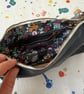 Black Floral Lined Inner Tube Bag - Old Stock - Super Seconds - Image 1