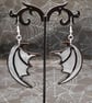 Resin Dragon Wing Earrings: Gothic Dangle Earrings - Image 1