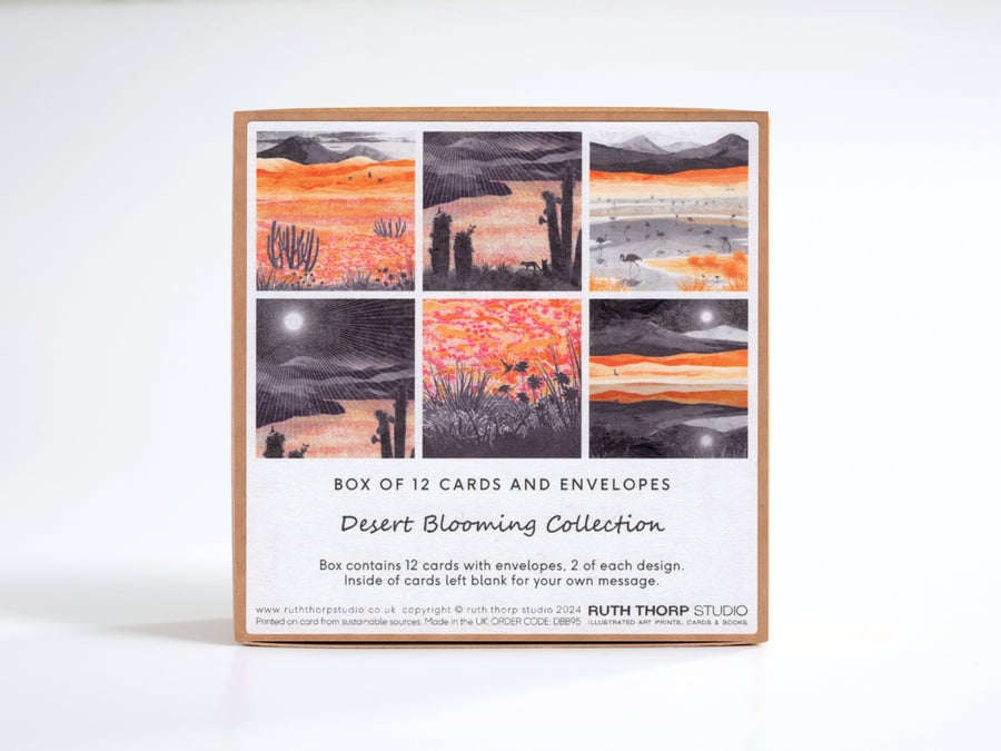 Desert Blooming Collection - Box of 12 Small Cards
