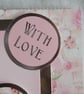 Handmade All Occasion Card, Birds with Pink Roses - Image 3