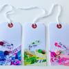 REDUCED,OFFER,Gift Tags 3pk, Collage Design Handmade Message Tags