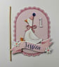 Oval Goose Pink Cake Topper  - Image 3