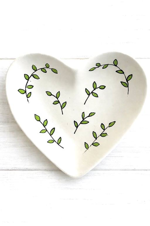 Heart shaped trinket dish