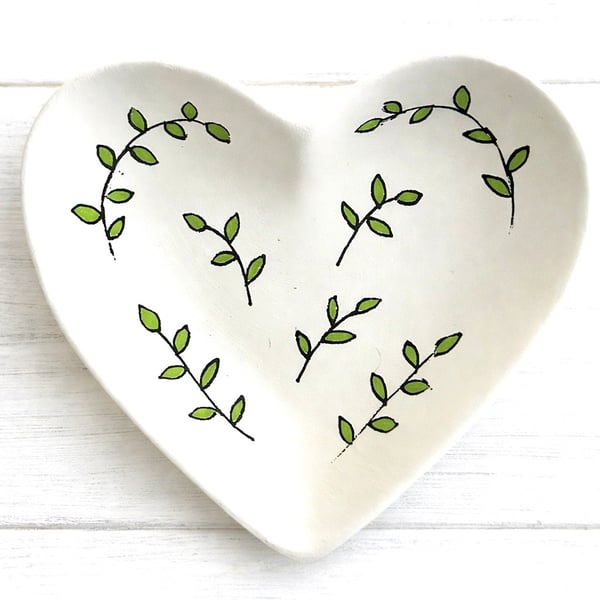 Heart shaped trinket dish