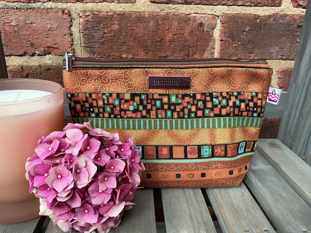 Earthly Tones Zip Up Pouch