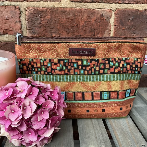 Earthly Tones Zip Up Pouch