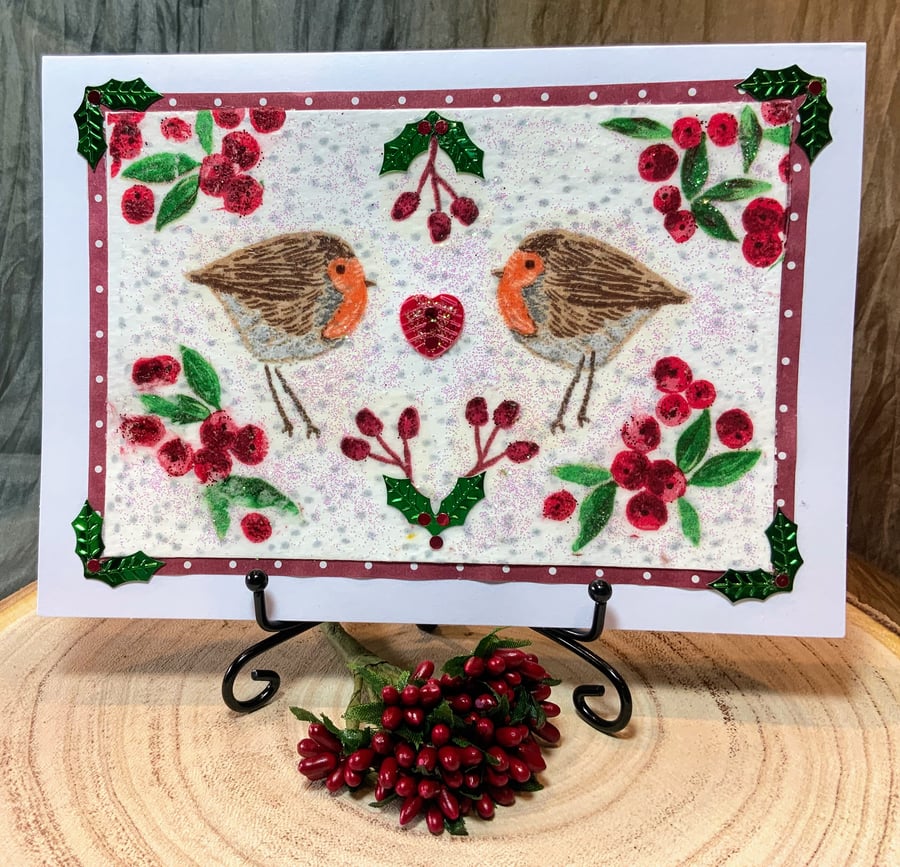 Love Robins Christmas Card.