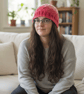 Crocheted Spiral Post Beanie Hat - Image 5