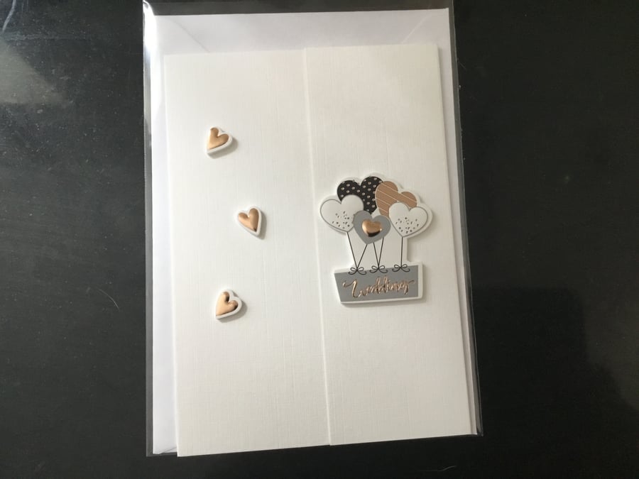 Wedding card. Card for wedding. Hearts. Love. Ref 052