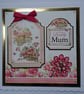 Mum Birthday Card To My Lovely Mum Mother's Day Hanging Basket Roses - Image 1