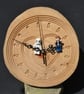 Handcrafted pine wall clock with quartz movement. - Image 2