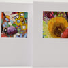 Hand Painted Cards of Abstract Flowers (Pack of 2)