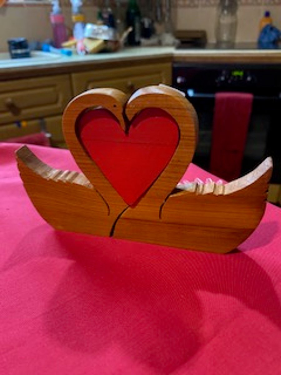 Cherry wood swans