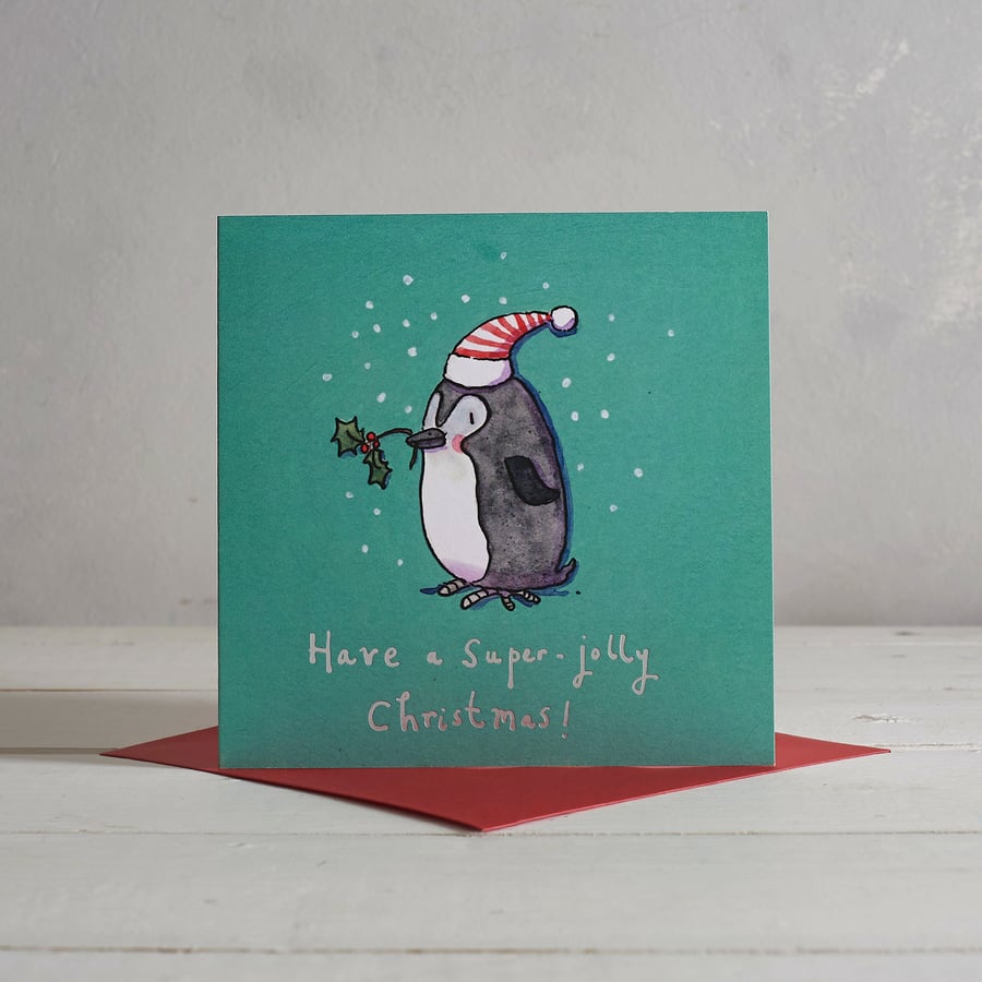 Super Jolly Christmas Penguin Card