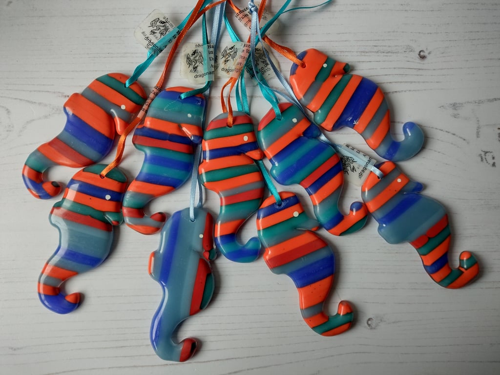 Beachy Blues Seahorse Suncatcher, Perfectly Imperfect