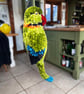 Parakeet hand knit customised