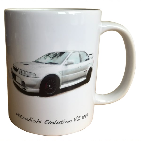 Mitsibushi Evo 6 1966 - 11oz Ceramic Mug for the Classic Mini fan