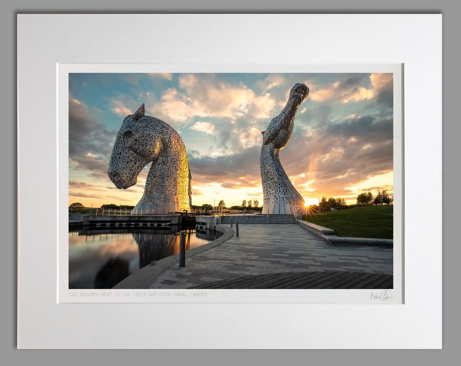 The Kelpies Falkirk Scotland - A3 (50x40cm) Unframed Print