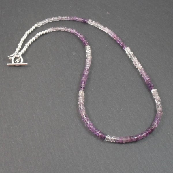 Sterling Silver Amethyst Necklace February Birthstone