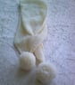 Cream Moss Stitch with Bobbles Neck Tie - Image 1