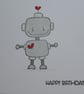 Child's Birthday Card - Robot - Image 2