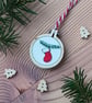 Mini Embroidery Hoop with Christmas Stocking - Image 1