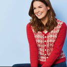 Knitting Pattern for festive floral cardigan 