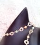 Mobius Chain Maille and Multi Coloured Glass Pearls Necklace and Earrings - Image 8