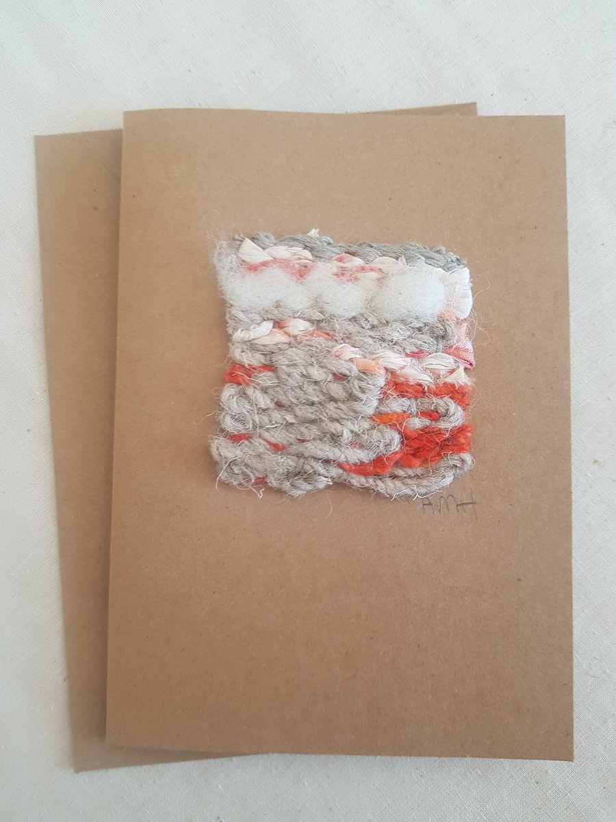 Mini Weaving Greetings Card 'Vintage Quilt II'