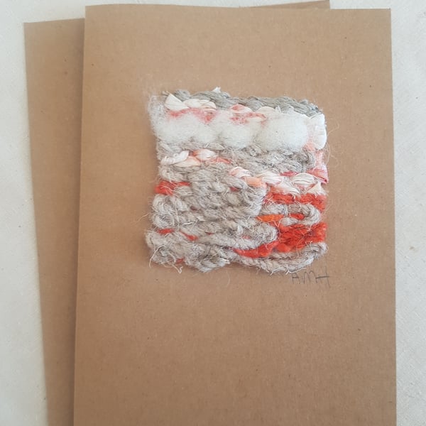 Mini Weaving Greetings Card 'Vintage Quilt II'