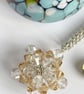 Handbag Charm, Golden & Clear Crystal Star with a Chainmaille Chain and Keyring - Image 7
