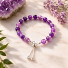 Handmade Genuine Amethyst AHandmade Genuine Amethyst Braceletdjustable Bracelet 