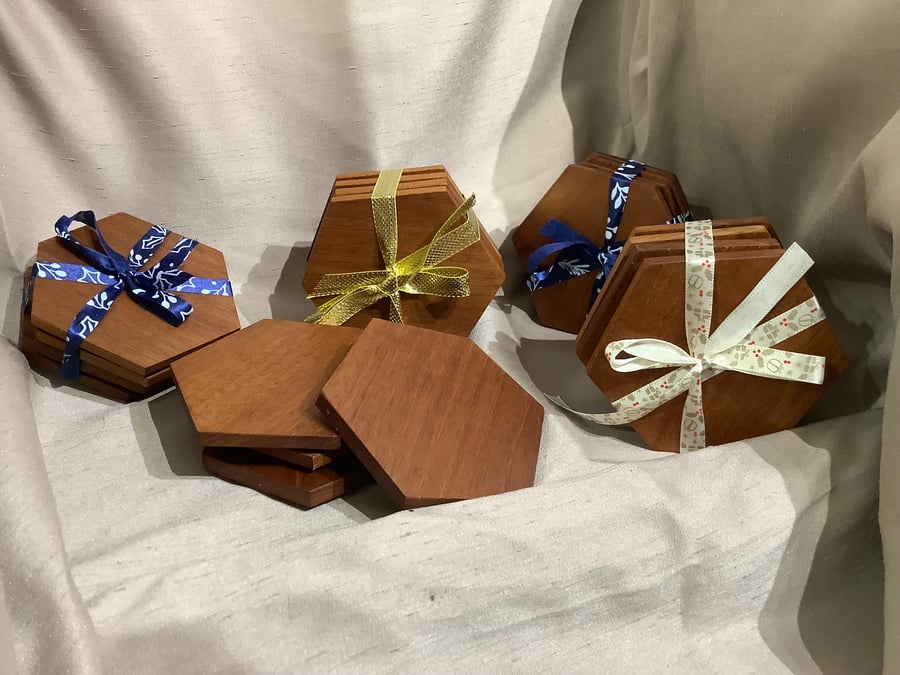 Mahogany Wood Coasters