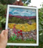 Needle felt and embroidered picture -  Buttercup field - Image 8