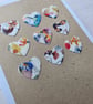 Liberty Print Fabric Hearts Card (small hearts) - Image 4