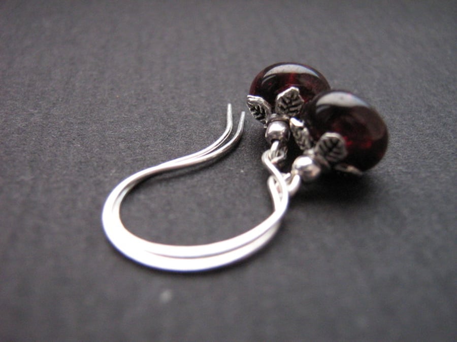 Garnet berry drop earrings - reserved for Clare