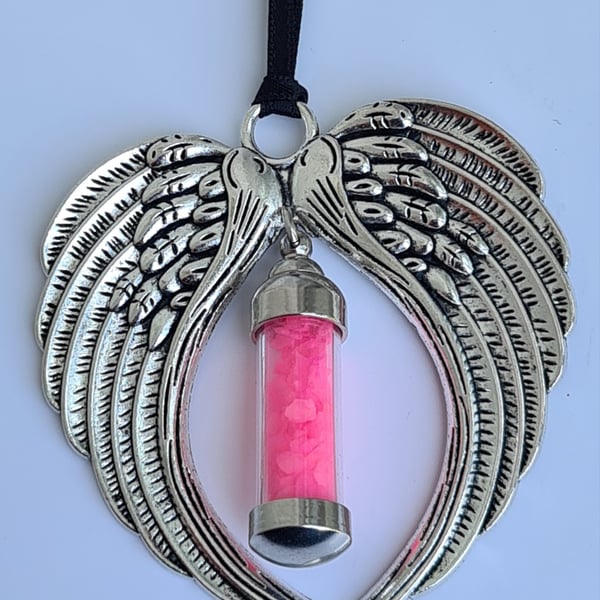 Gorgeous Angel Wings Ornament with Glow capsule - Pink