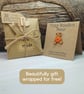 Marigold Teddy Bear Brooch, October Birth Flower, Handmade Personalised Pin - Image 5