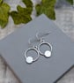 Sterling Silver Circle Earrings with Textured Discs - JBJ1107 - Image 3