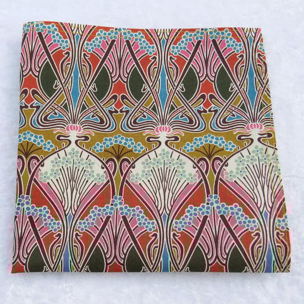 Gents handkerchief, made from Liberty Tana Lawn, pocket square, Ianthe